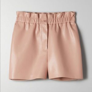 Aritzia Speechless Rose Vegan Leather Short in 0